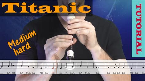 Titanic Tutorial Flauta Con Partitura Karaoke Instrumental Youtube