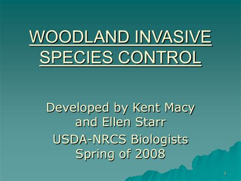 Invasive Species Woodland Control