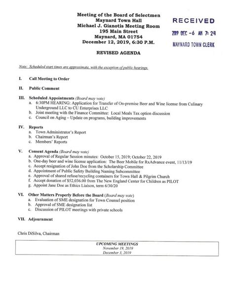Free Editable Open Meeting Law Guidelines Notice Of Meetings And Room First Nonprofit Board