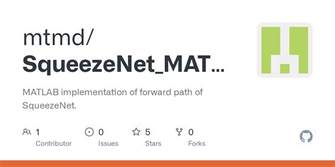 Github Mtmd Squeezenet Matlab Matlab Implementation Of Forward Path