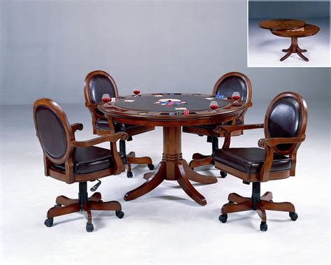 Card Game Table With Dining Top Casual Round Table For The Game Room