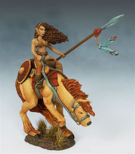 Mounted Female Warrior Dark Sword Miniatures