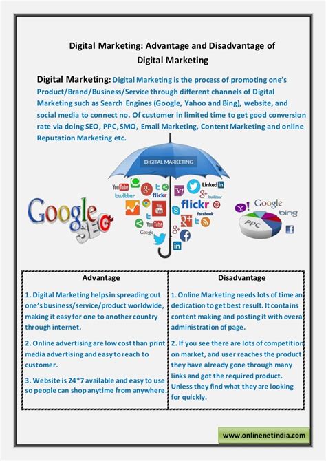 Digital Marketing Advantage And Disadvantage