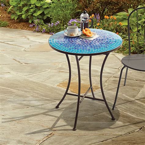 Small Mosaic Table Outdoor Table Small Outdoor Mosaic Patio Iron Accent