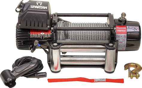 dk2 12000 warrior spartan electric winch with steel cable 12v 12000 lb amazon ca automotive