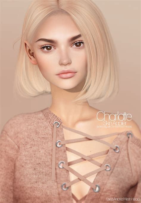 Charlotte Skin Appliershiny Shabby Second Life Avatar Digital Art
