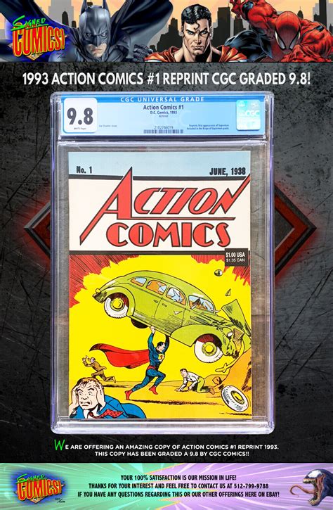 Action Comics 1 Reprint Cgc Graded 98 Comic Book Zone