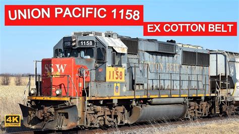 Union Pacific 1158 Ex Cotton Belt Locomotive Youtube