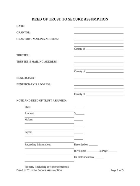 Deed Of Trust To Secure Assumption Fill Out Sign Online Dochub