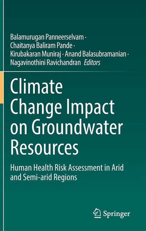 Climate Change Impact On Groundwater Resources Human Health Risk