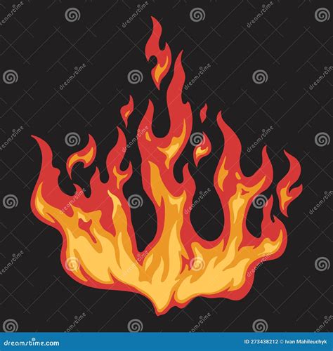 Spurts Of Flame Logotype Colorful Stock Vector Illustration Of Heat