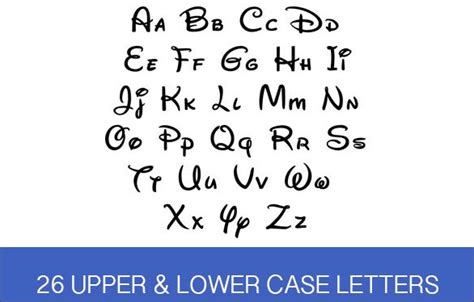 Disney Font Alphabet Stencils
