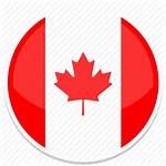 Flag Canada Icon Round Icons Flat Job