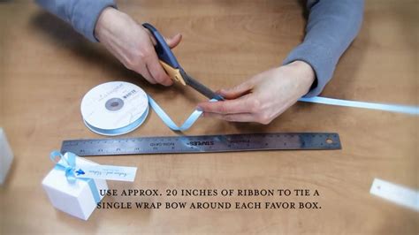 Before you pick out just any ribbon at your local craft store, you have to determine how large and how full you want your now that you have all of the materials you need on hand, it's time to tie your bow! Weddingstar - How to Tie a Single Ribbon Wrap Bow - YouTube
