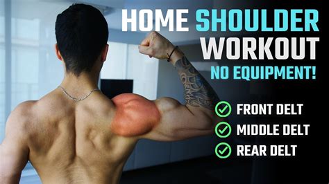 How To Grow Bigger Shoulders At Home No Weights Workout Youtube
