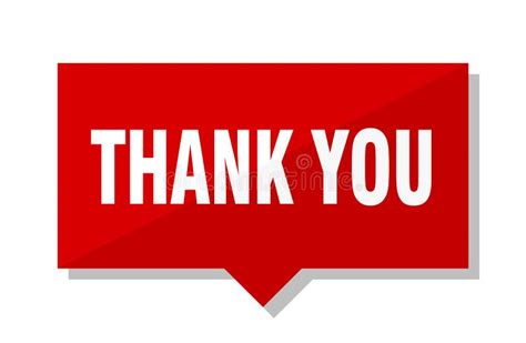 Thank You Red Tag Stock Vector Illustration Of Square 117581199