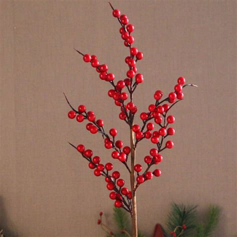Buy Artificial Red Berry Picks Faux Berry Spray Branches Christmas Home