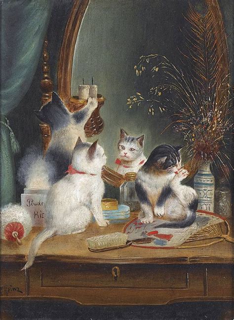 Cats In The Boudoir By Carl Reichert Art Reproduction From Cutler Miles
