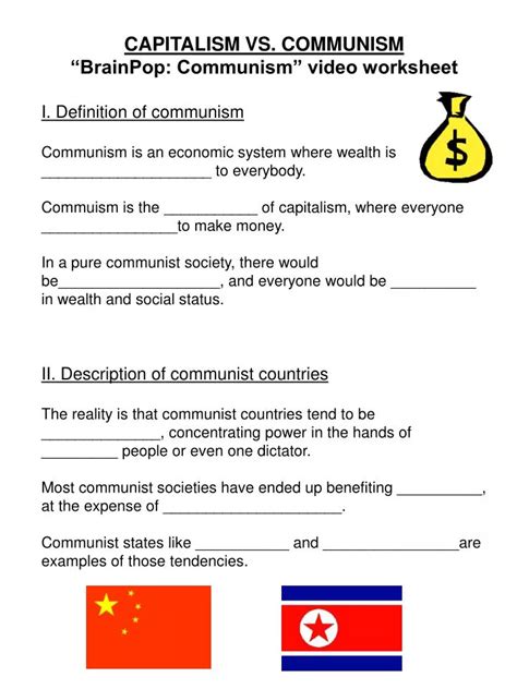 Capitalism Vs Communism Worksheet Pdf