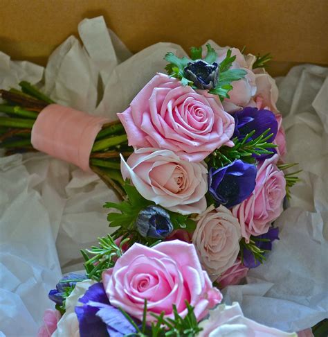 You can use pansies in your bouquet mixed with other flowers. Wedding Flowers Blog: Jonquil's Pink and Purple Wedding ...