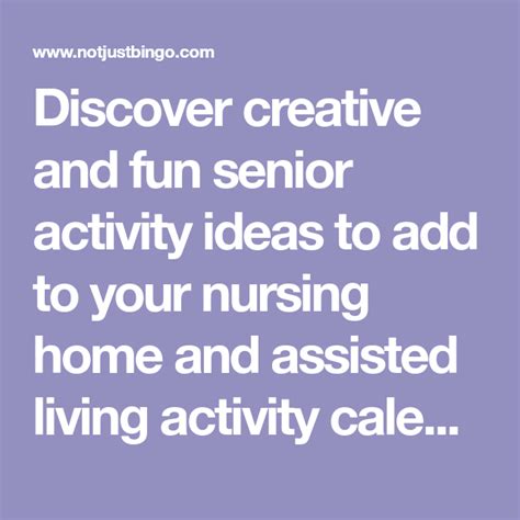 Discover Creative And Fun Senior Activity Ideas To Add To Your Nursing