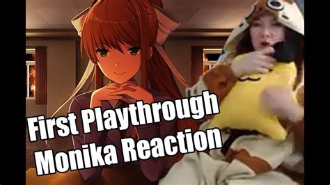 First Reaction To Monika Jump Scare Youtube