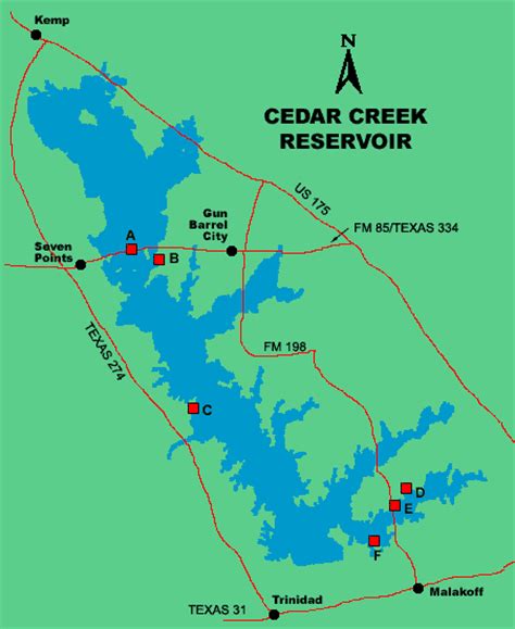 Cedar Creek Lake Map Verjaardag Vrouw 2020