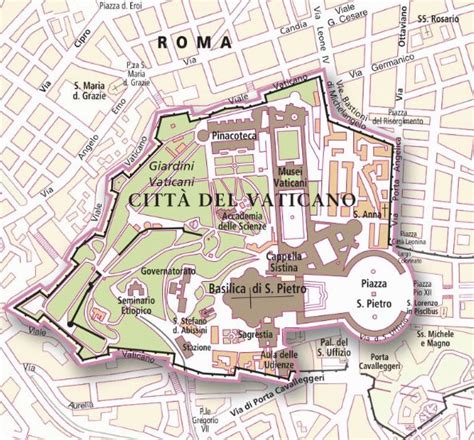 Mappa Vaticano Cartina Del Vaticano