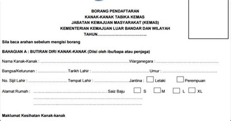 Hari sukaneka taska permata kemas limbongan 2018. Borang Permohonan & Pendaftaran Tabika Kemas