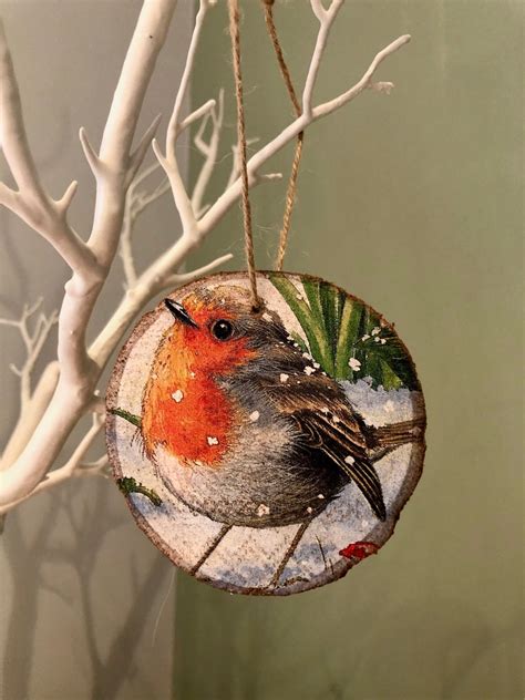 Robin Christmas Tree Decoration Bauble Ornament Eco Etsy