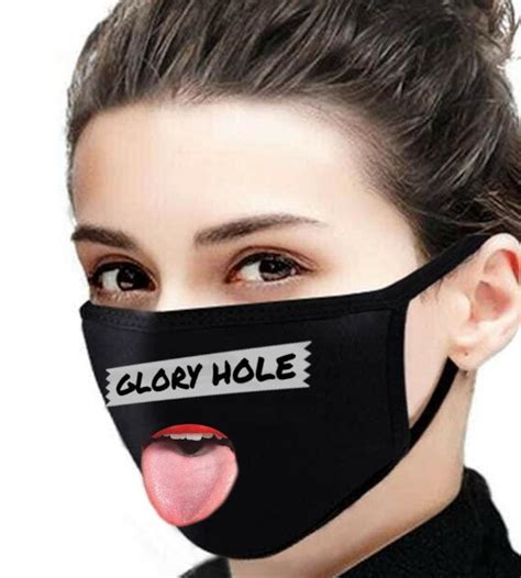 Glory Hole Mask Gag T Funny Face Mask Glory Hole Etsy