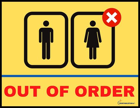 Restroom Out Of Order Sign Free Download Out Of Order Sign Printable