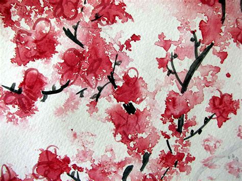 Japanese Cherry Blossom Art Wallpapers Top Free Japanese Cherry