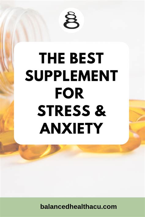 The Best Supplement For Stress And Anxiety — Balanced Health
