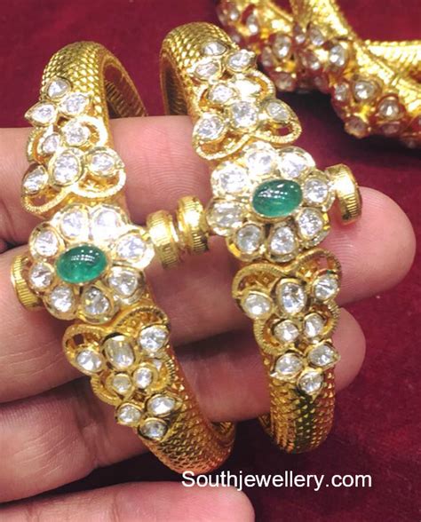 Polki Diamond Kada Indian Jewellery Designs