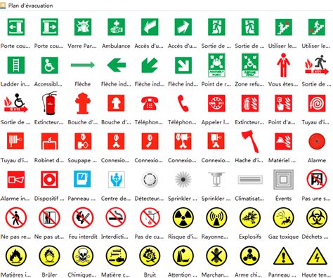 Fire Evacuation Plan Symbols