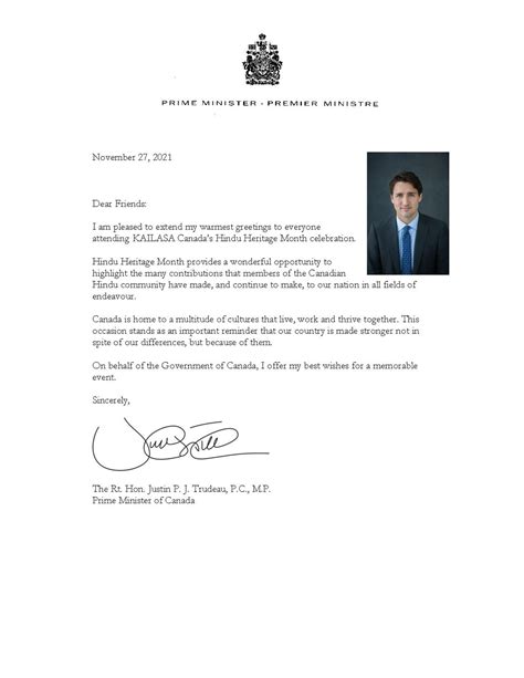 File Letter From The Prime Minister Of Canada Hon Justin Trudeau Pdf Nithyanandapedia