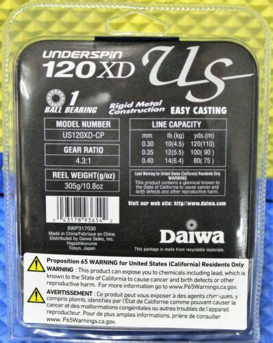 Daiwa Underspin Reel US XD Clam Pack CHOOSE YOUR MODEL EBay