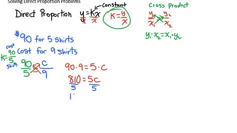 Solving Direct Proportion Problems Youtube