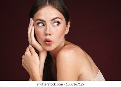 Image Nice Halfnaked Woman Expressing Surprise Stock Photo Shutterstock