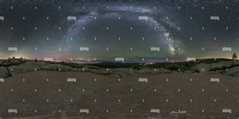 360° View Of Milky Way Over Cadillac Mountain In Acadia National Park