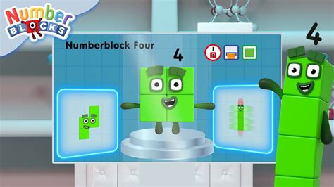 Numberblocks Mi15 Fact File All About Numberblock Four Youtube