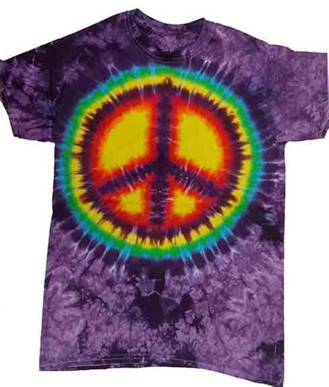 Peace Sign Tie Dye Short Sleeve Shirt Woodstock Trading Company