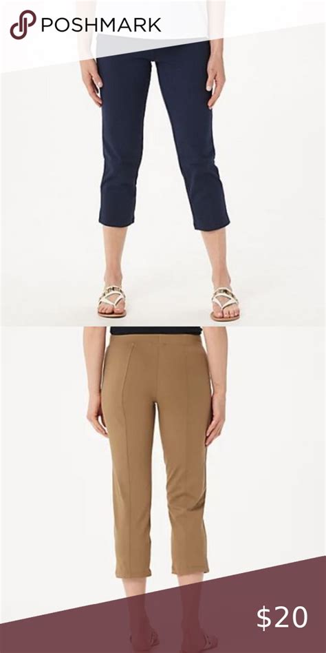 Women With Control Tushy Lifter Crop Pants Navy Cropped Pants