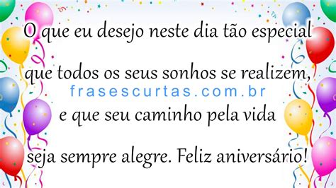 Mensagens Para Aniversariante Parabéns E Feliz Aniversário Frases Curtas