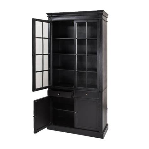 Glass cabinet glass display cabinet 4 shelves with door,floor standing curio bookshelf for living room bedroom office,64 x 17x 14.5,white. French Provincial Hamptons 2 Glass Door Display Cabinet ...