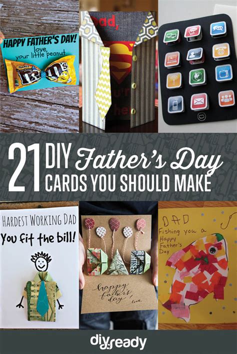 21 Diy Ideas For Fathers Day Cards Scrap Booking