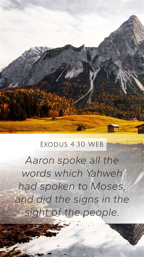 Exodus 430 Web Mobile Phone Wallpaper Aaron Spoke All The Words