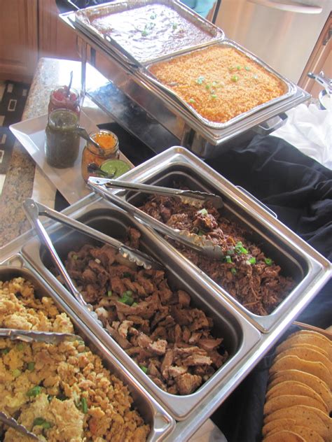 With simple meal ideas like this, you can enjoy the party with. ME Catering: Taco Bar Graduation Party