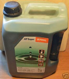 Read the owners manual to discover the best gasoline to use. Stihl Chainsaw HP Super Synthetic 2 Stroke Oil Fuel Mix 5 ...
